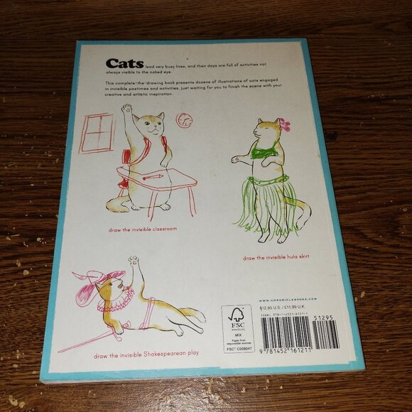 Invisible Cat Activities: A Complete-the-Drawing Book (2017, Softcover) - Picture 2 of 3
